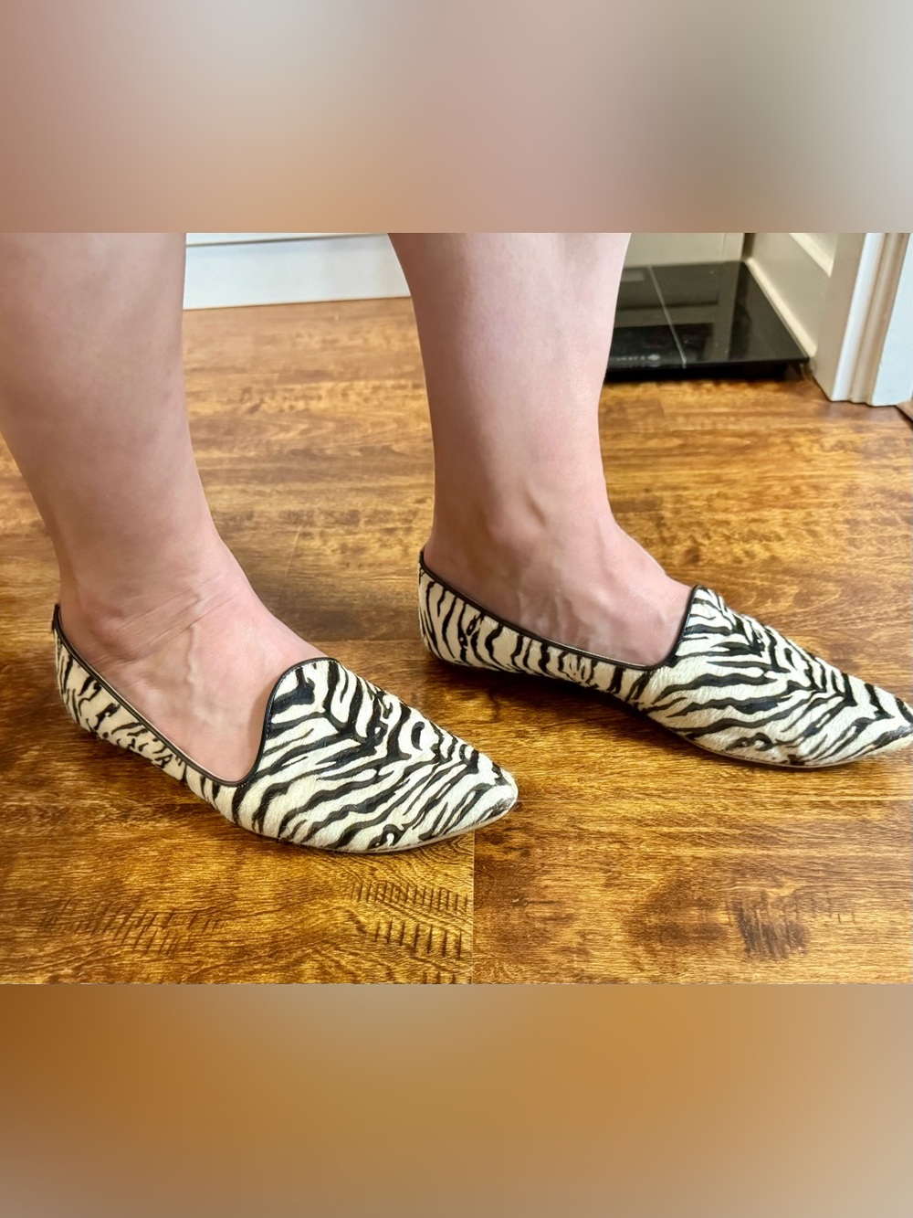 Dolce Vita Zebra-Print Slip-On Loafers - Black & White